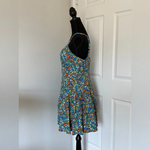 Juniors City Studio Blue Floral Mini Dress - Picture 4 of 5